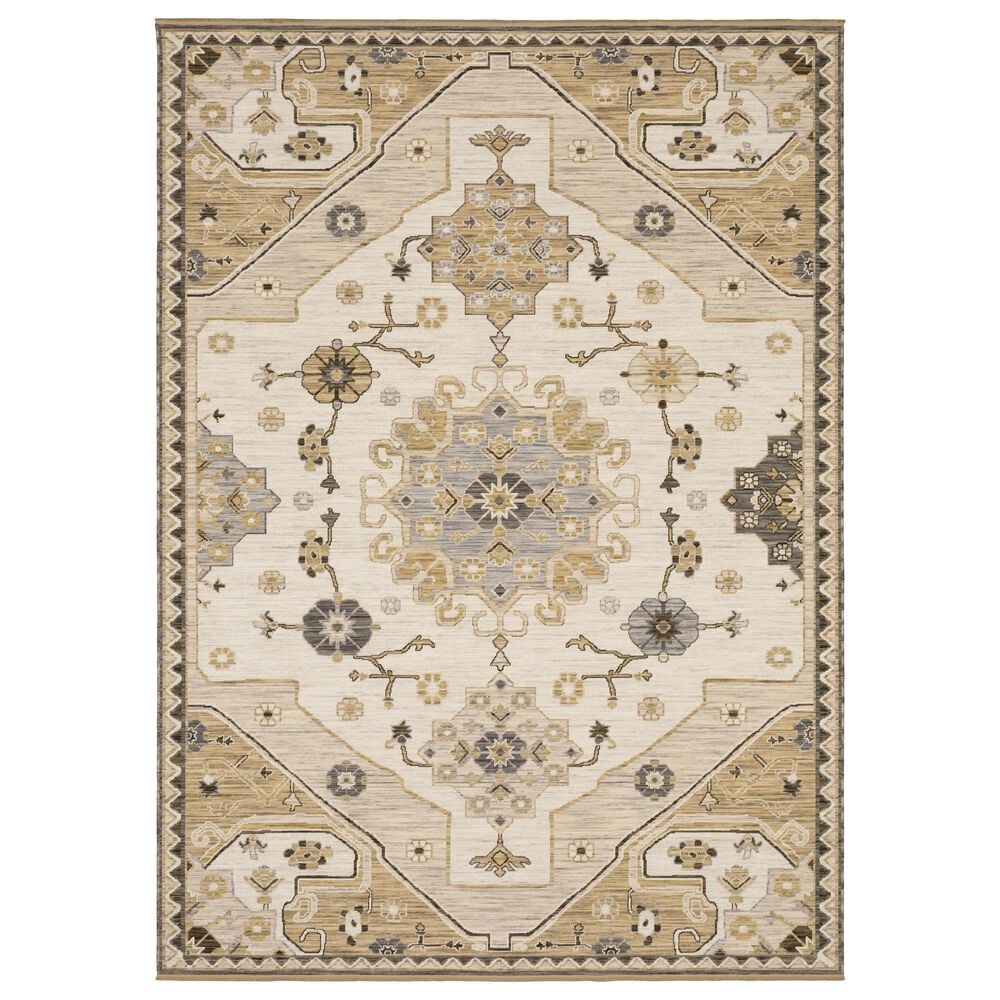 Oriental Weavers Acacia Tan and Grey 2" x 3" Area Rug, , large