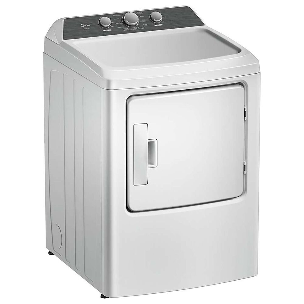 Midea 7.0 Cu. Ft. Smart Tumble Gas Dryer with Custom Cycles in White, , large