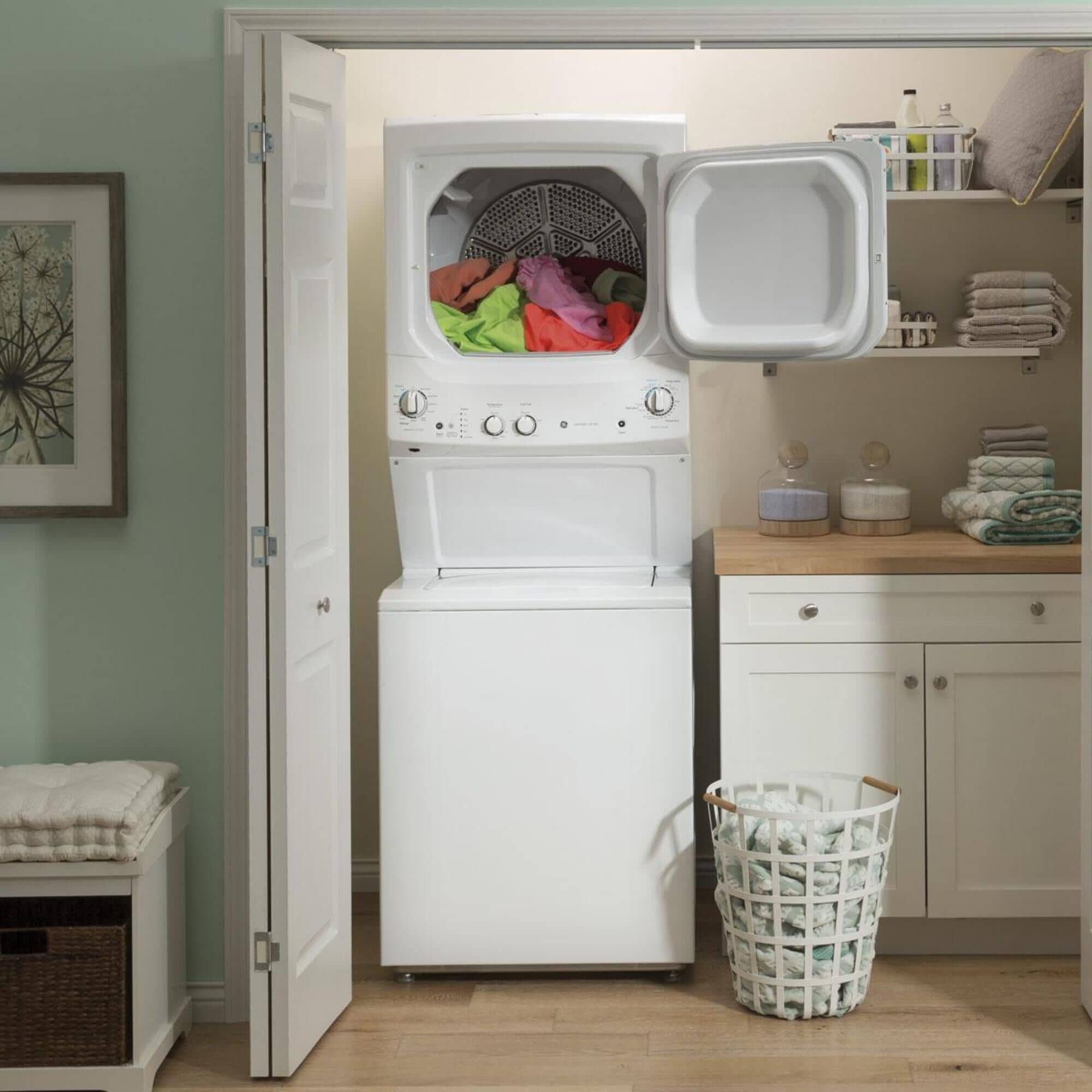 Ge appliances stackable washer outlet dryer
