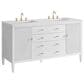 James Martin Vanities Myrrin 60" Double Vanity in Bright White with 3 cm Arctic Fall Solid Surface Top, , large