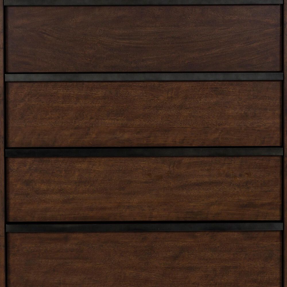 Millenium Dilenno 5 Ball Bearing Smooth Gliding Drawer Chest in Dark Brown, , large