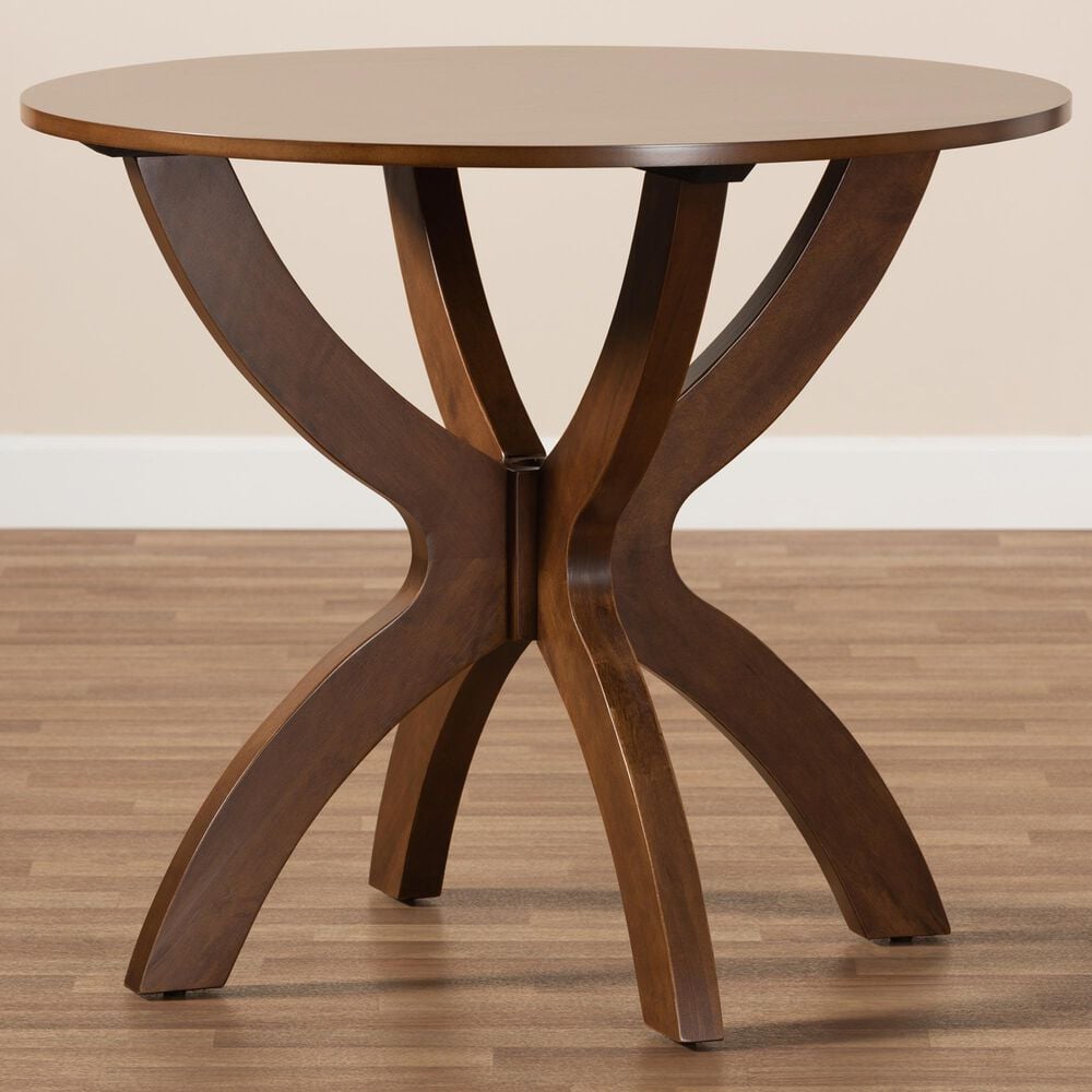 Baxton Studio Tilde Dining Table in Walnut Brown - Table Only, , large