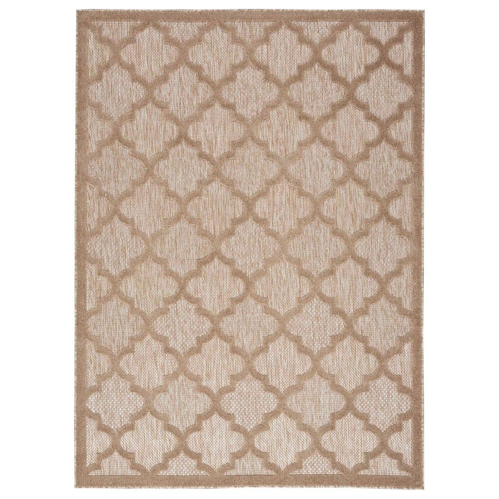 Nourison Easy Care 9" x 12" Natural Beige Indoor/Outdoor Area Rug, , large