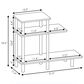 HOMLUX 3-Tier Sofa Side End Table in Espresso, , large