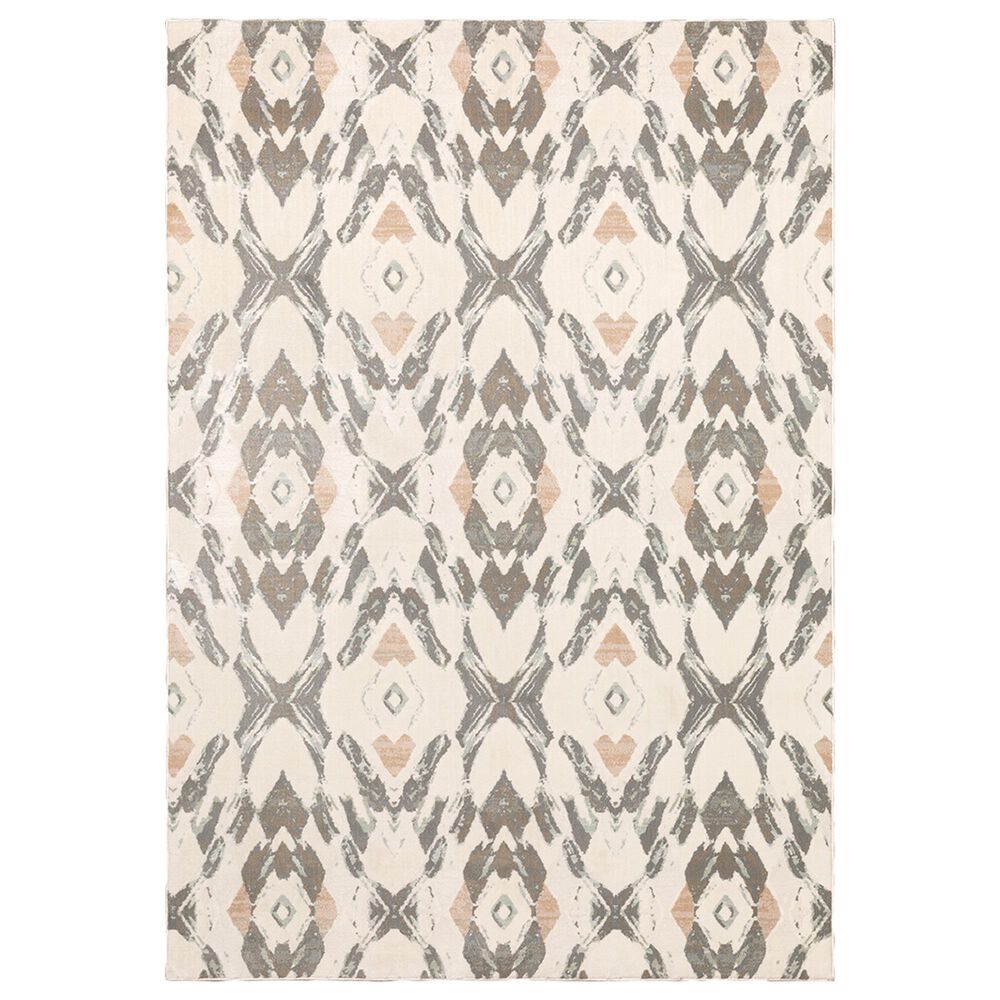 Oriental Weavers Capistrano Distressed 534A1 7"10" x 10"10" White Area Rug, , large
