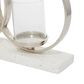 Maple and Jade Candle Holder Centerpiece in White and Silver, , large