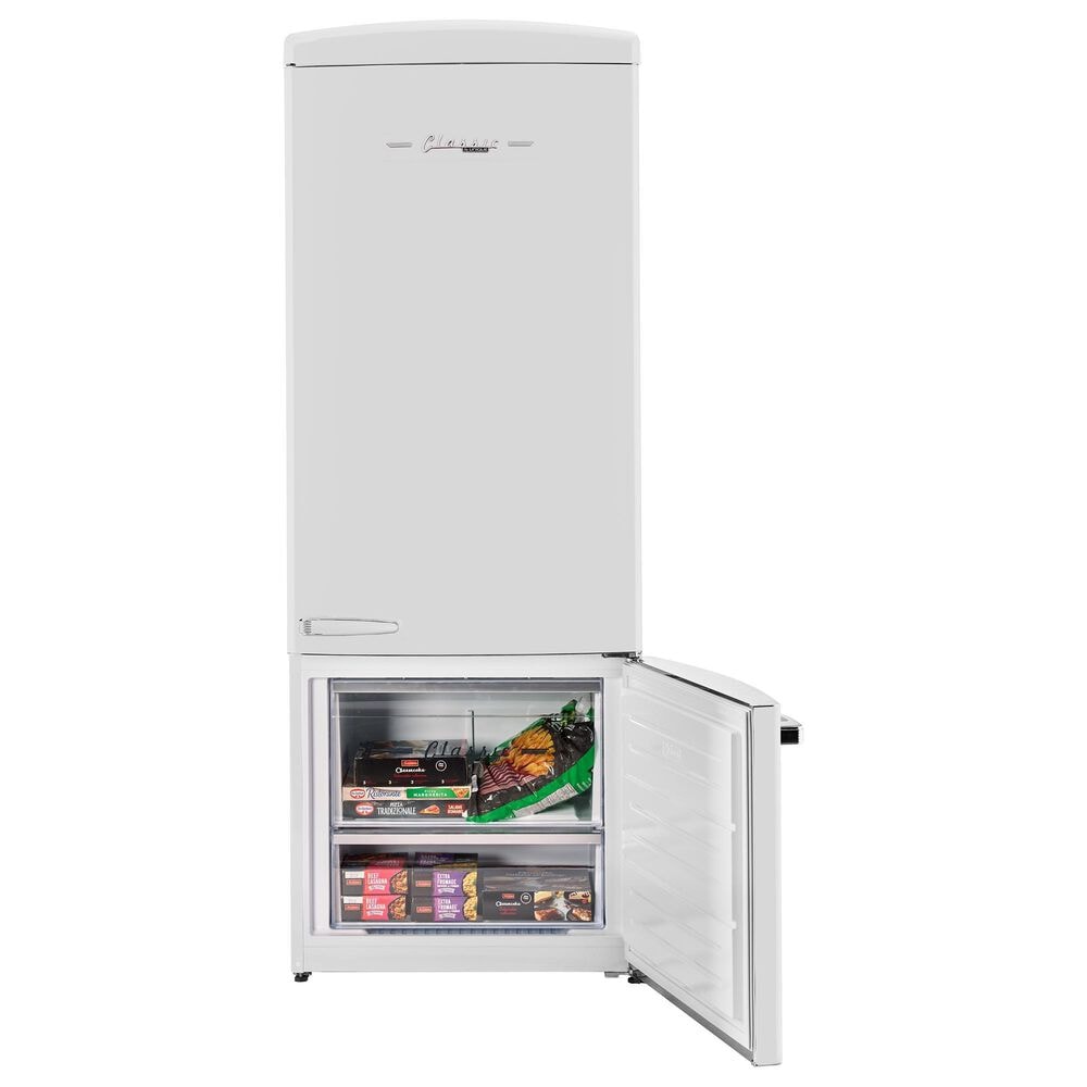 Unique Appliances Classic Retro 17 Cu. Ft Bottom Mount Refrigerator in Marshmallow White, , large