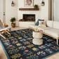 Rifle Paper Co. x Loloi Perennial Wildflower 7"10" x 11"2" Black Area Rug, , large