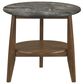 Pacific Landing Bradley Round End Table in Smokey Grey and Dark Brown, , large