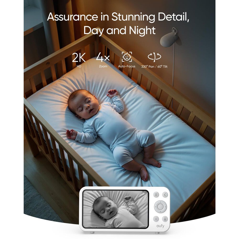 eufy E20 Baby Monitor with Camera in White, , large