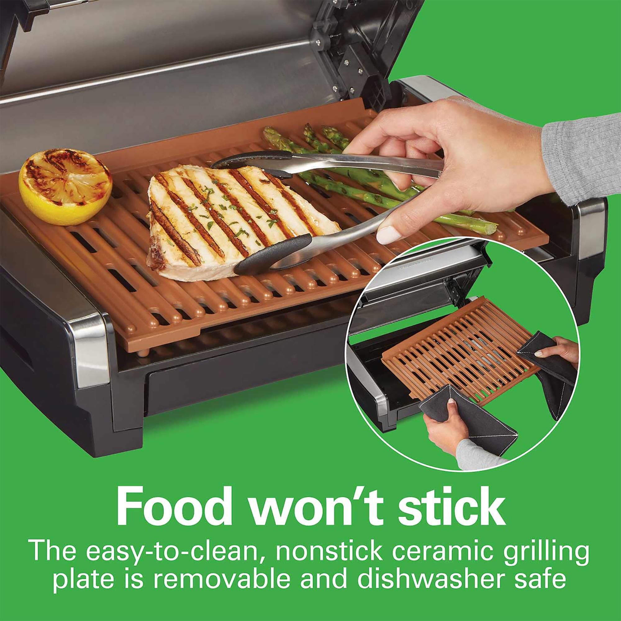 Hamilton Beach Electric Indoor Searing Grill in Stainless Steel NFM