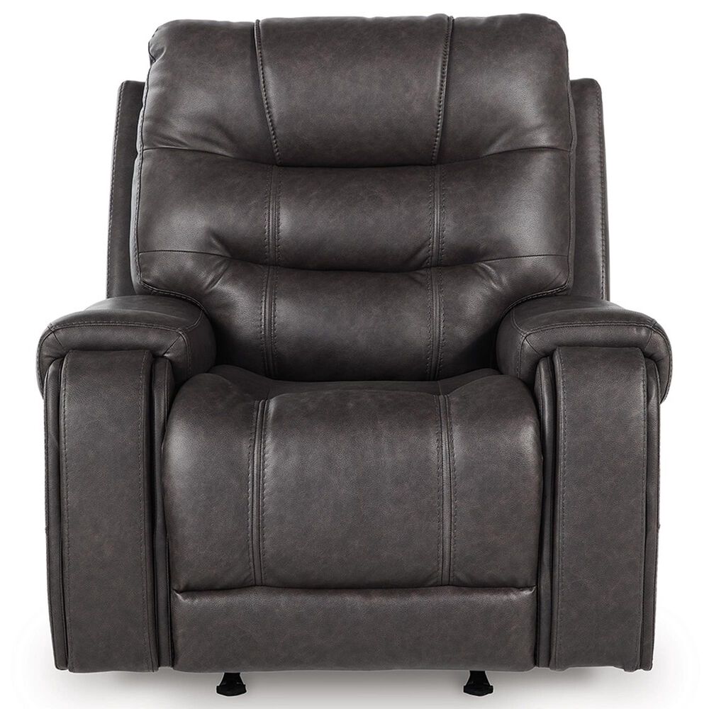 Ashley Femley Manual Rocker Recliner in Smoke, , large
