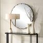 Uttermost Pali Round Wall Mirror in Black and Antiqued Brushed Gold, , large