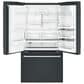 Cafe 22.2 Cu. Ft. Counter Depth French Door Refrigerator in Matte Black with Brushed Stainless Handle, , large