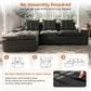 HOMLUX 2-Piece Left Facing Sectional with Chaise in Gray, , large