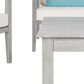 Safavieh Nunzio 4-Piece Outdoor Chat Set in Grey Wash, White, and Light Blue, , large