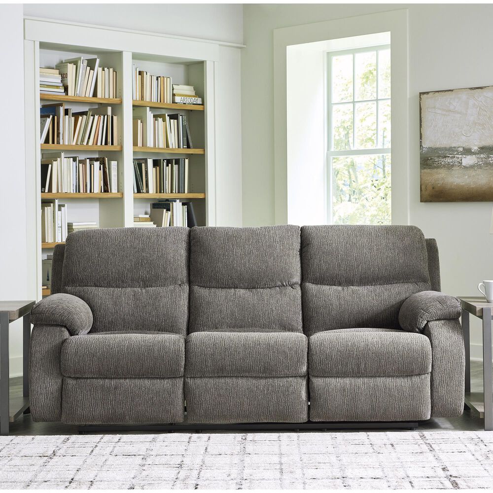 Ashley Scranto Manual Reclining Sofa in Brindle, , large