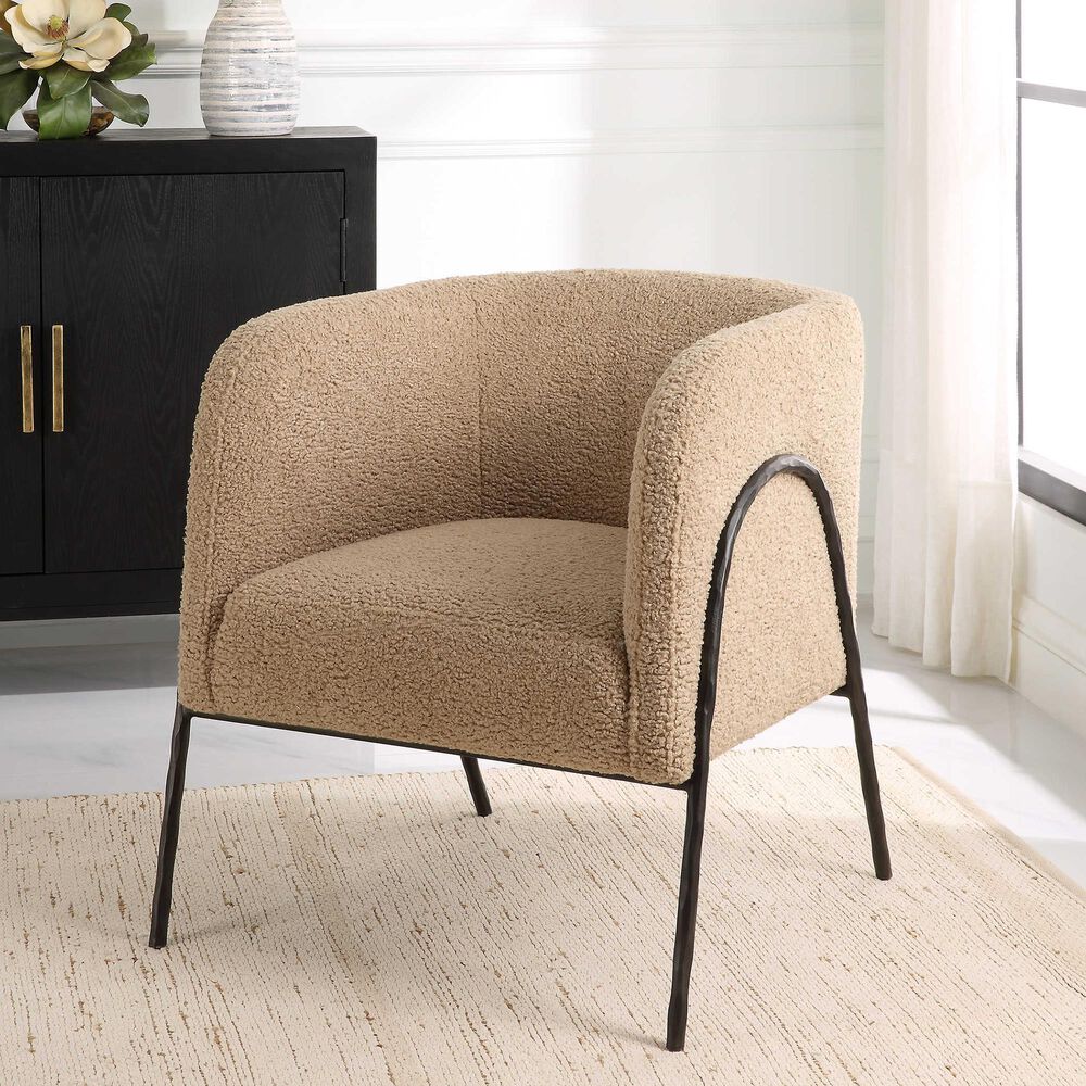 Uttermost Jacobsen Barrel Chair in Latte, , large