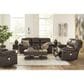 Ashley Leesworth Power Reclining Loveseat in Dark Brown, , large