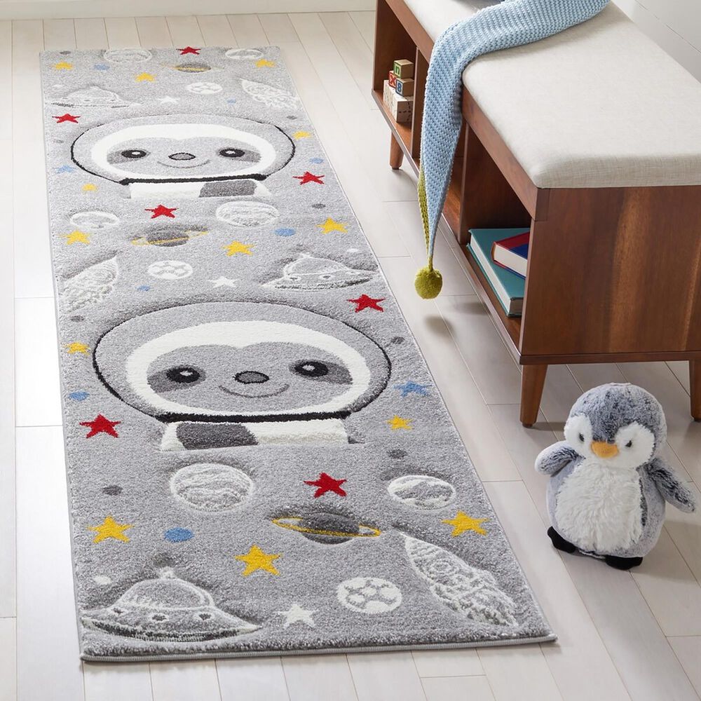 Safavieh Carousel  2&#39; x 8&#39; Grey and Ivory Kids Runner, , large