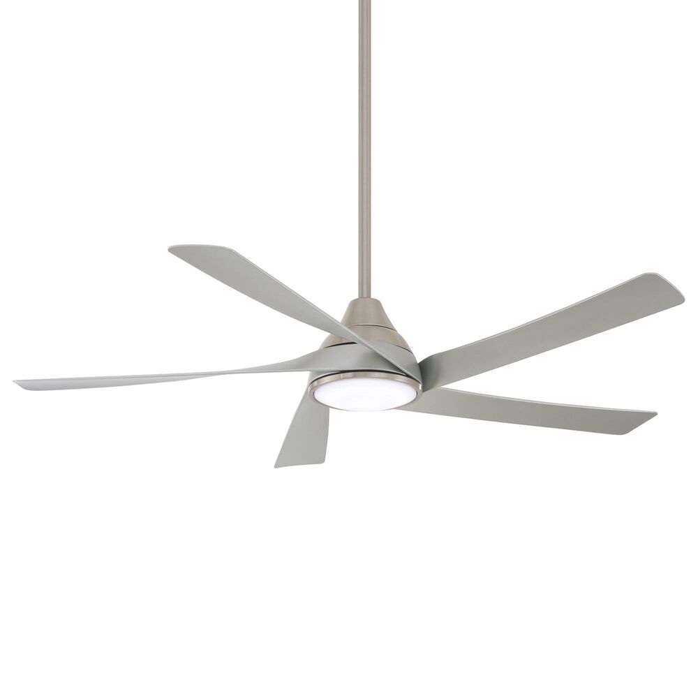 Minka-Aire Transonic 56" Ceiling Fan with LED Light in Brushed Nickel, , large