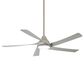 Minka-Aire Transonic 56" Ceiling Fan with LED Light in Brushed Nickel, , large