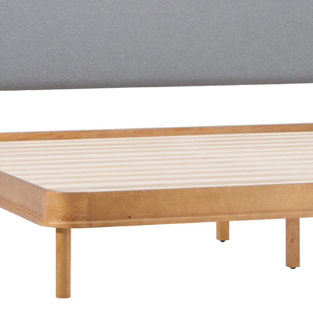 Walker Edison Annette Queen Platform Bed in English Oak, , large