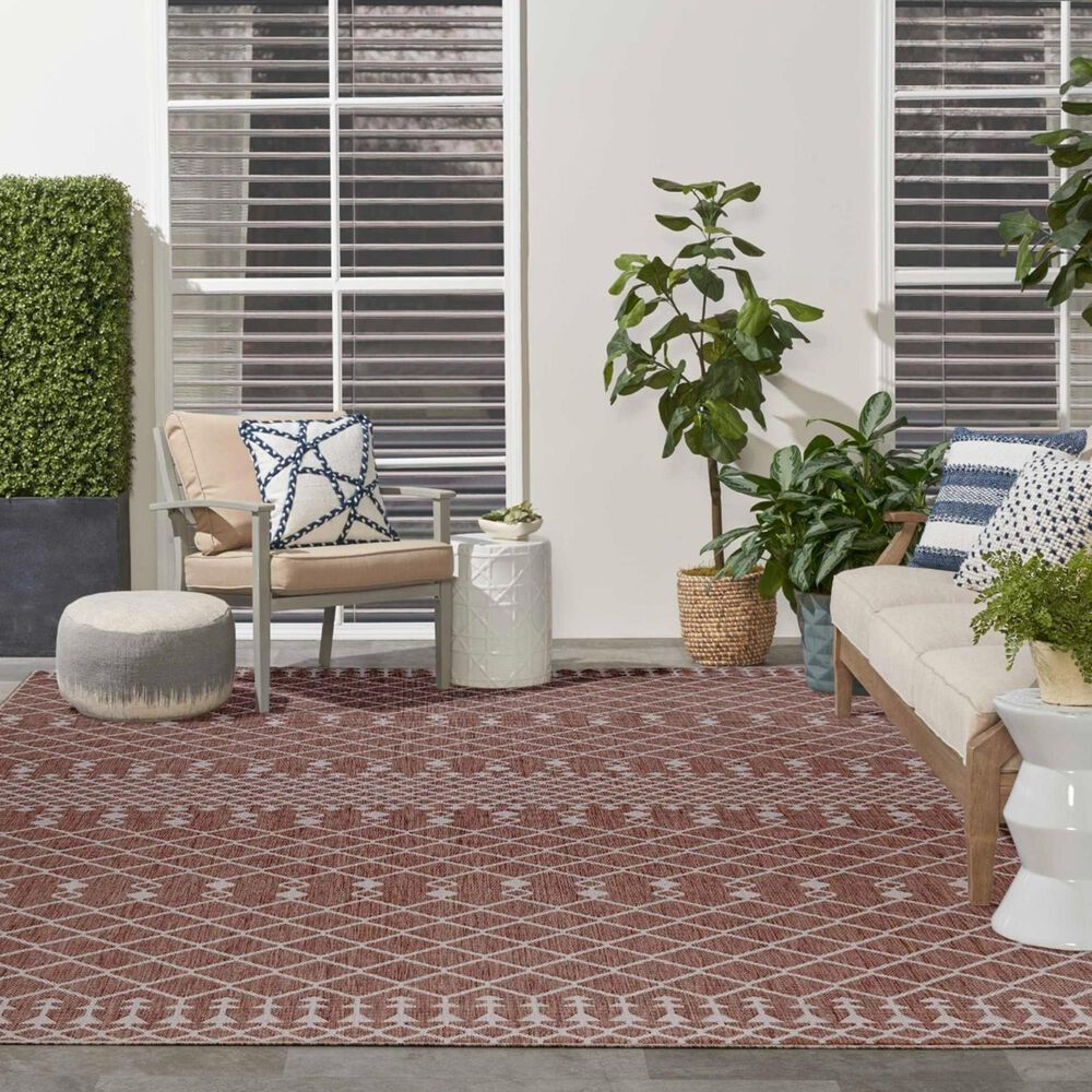 Nourison Positano Southwestern Natural 9&#39; x 12&#39; Indoor/Outdoor Area Rug, , large