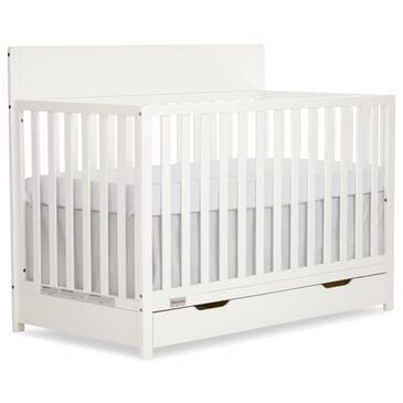 Evolur Meadowbrook 4-In-1 Convertible Crib with Drawer in Cannolia Cream, , large