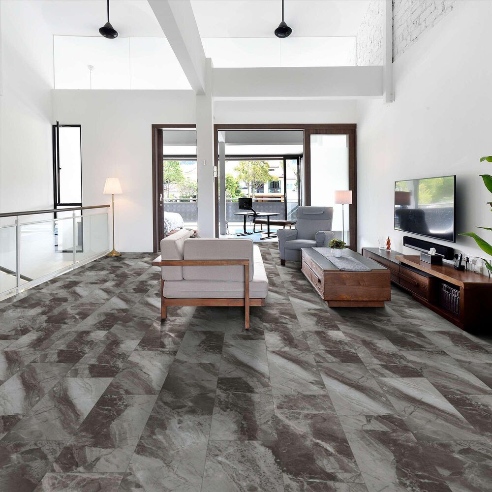 Shaw Vinyl Tile Paragon Tile Plus Bardiglio 12&quot; x 24&quot; Luxury Vinyl Tile, , large