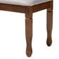Baxton Studio Corey Dining Bench with Grey Cushion in Walnut Brown, , large