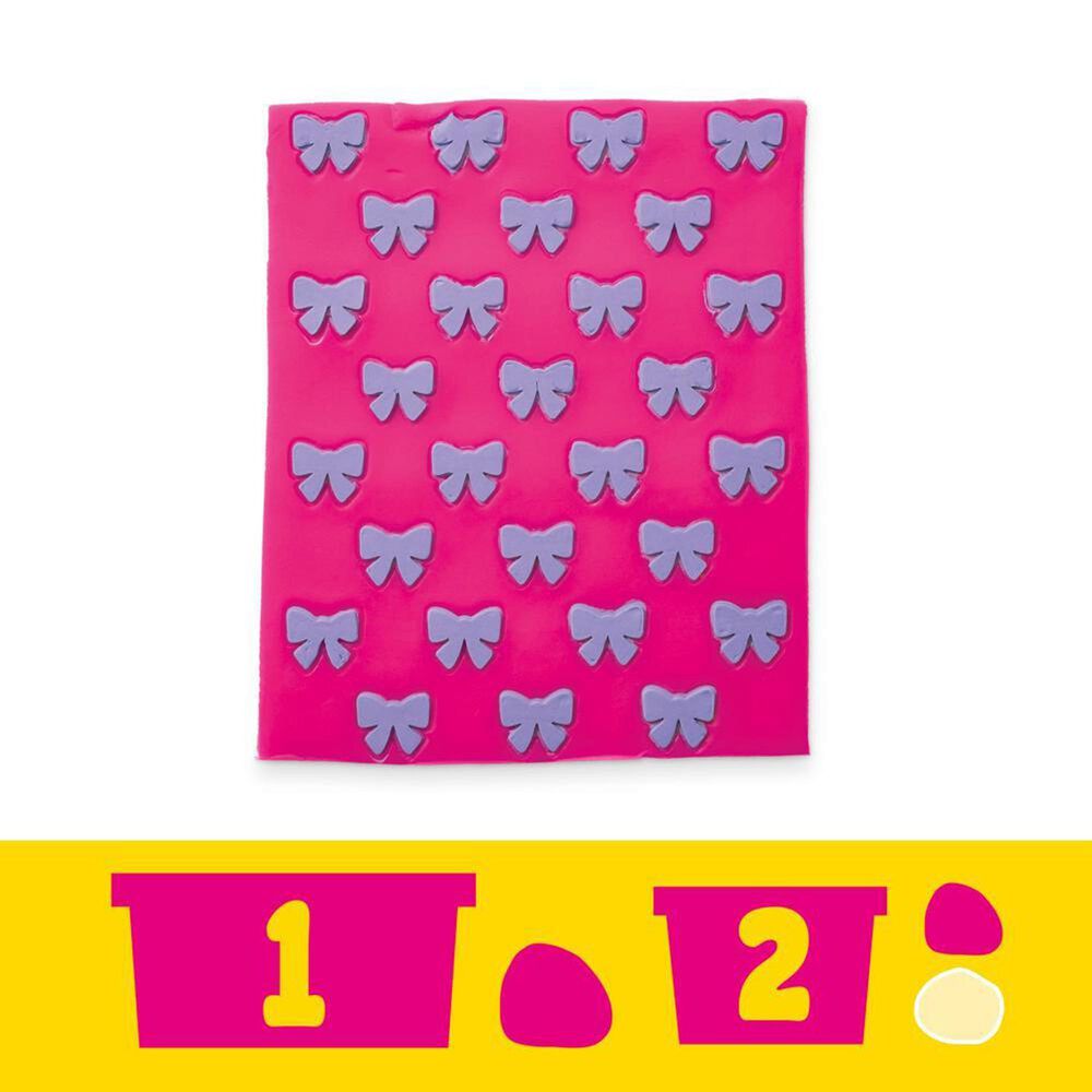 PlayDoh Barbie Ruffles and Bows Doll Set with Three Modeling Doughs in Yellow and Pink, , large