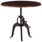 Home Trends & Design Industrial Loft 30" Adjustable Dining Side Table in Walnut and Antique Zinc - Table Only, , large
