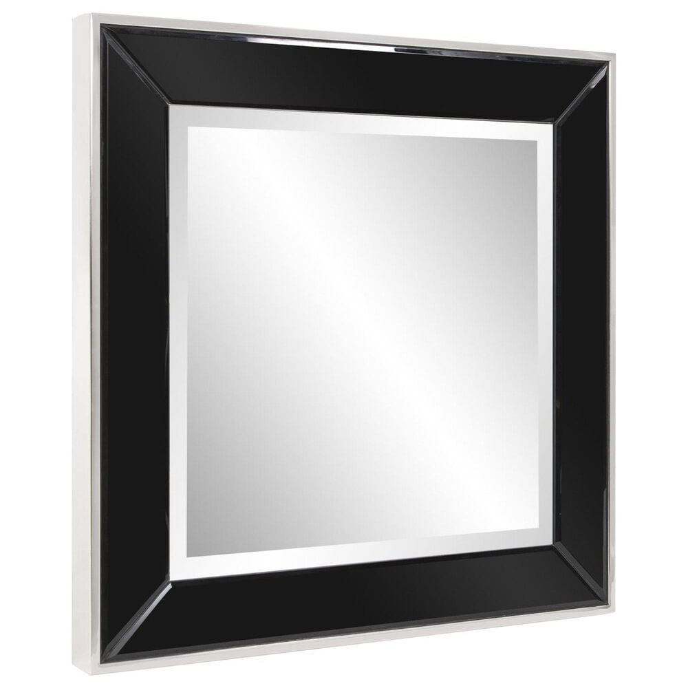 Howard Elliott Devon Square Mirror in Black and Clear, , large
