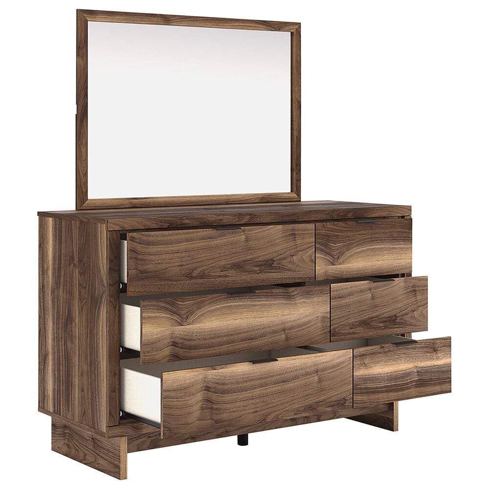Ashley Chirason 51&quot; 6-Drawer Dresser and Mirror in Brown, , large