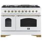 Forno Antico 48" Freestanding Gas Range in White, , large