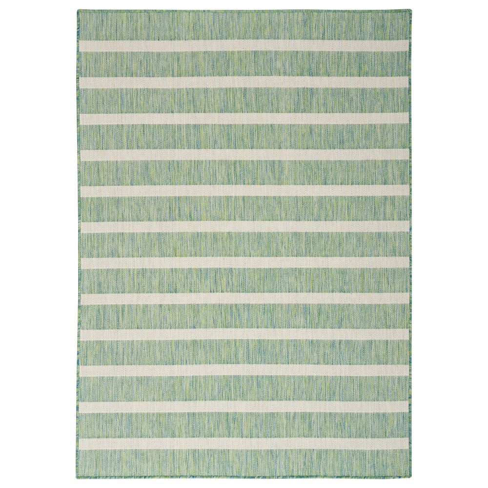 Nourison Positano POS03 Blue, Green and Ivory 7&#39; x 10&#39; Indoor/Outdoor Area Rug, , large