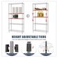 Furniture of America Harrison 5-Tier Storage Shelf in Chrome, , large