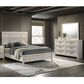 Crown Mark Lorraine 3 Piece King Panel Bedroom Set in White, , large