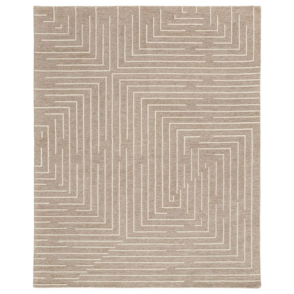Feizy Fenner 2"6" x 8" Beige and Ivory Runner, , large