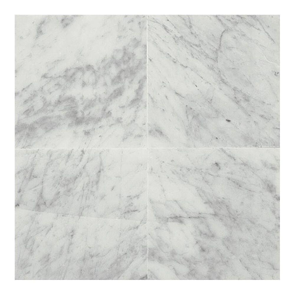 Dal-Tile Marble Carrara White 12" x 12" Polished Natural Stone Tile, , large