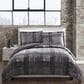 Pem America Style 212 3-Piece Full/Queen Plaid Comforter Set in Gray, , large