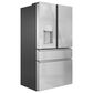 Cafe 22.3 Cu. Ft. 4-Door French Door Refrigerator in Platinum Glass, , large