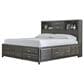 Ashley Caitbrook 4-Piece King Storage Bed Set in Gray, , large