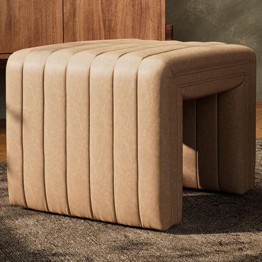 Four Hands Augustine 21&quot; Square Ottoman in Palermo Drift, , large