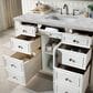 James Martin Vanities Bristol 48" Single Bathroom Vanity in Bright White with 3 cm Victorian Silver Quartz Top and Rectangular Sink, , large