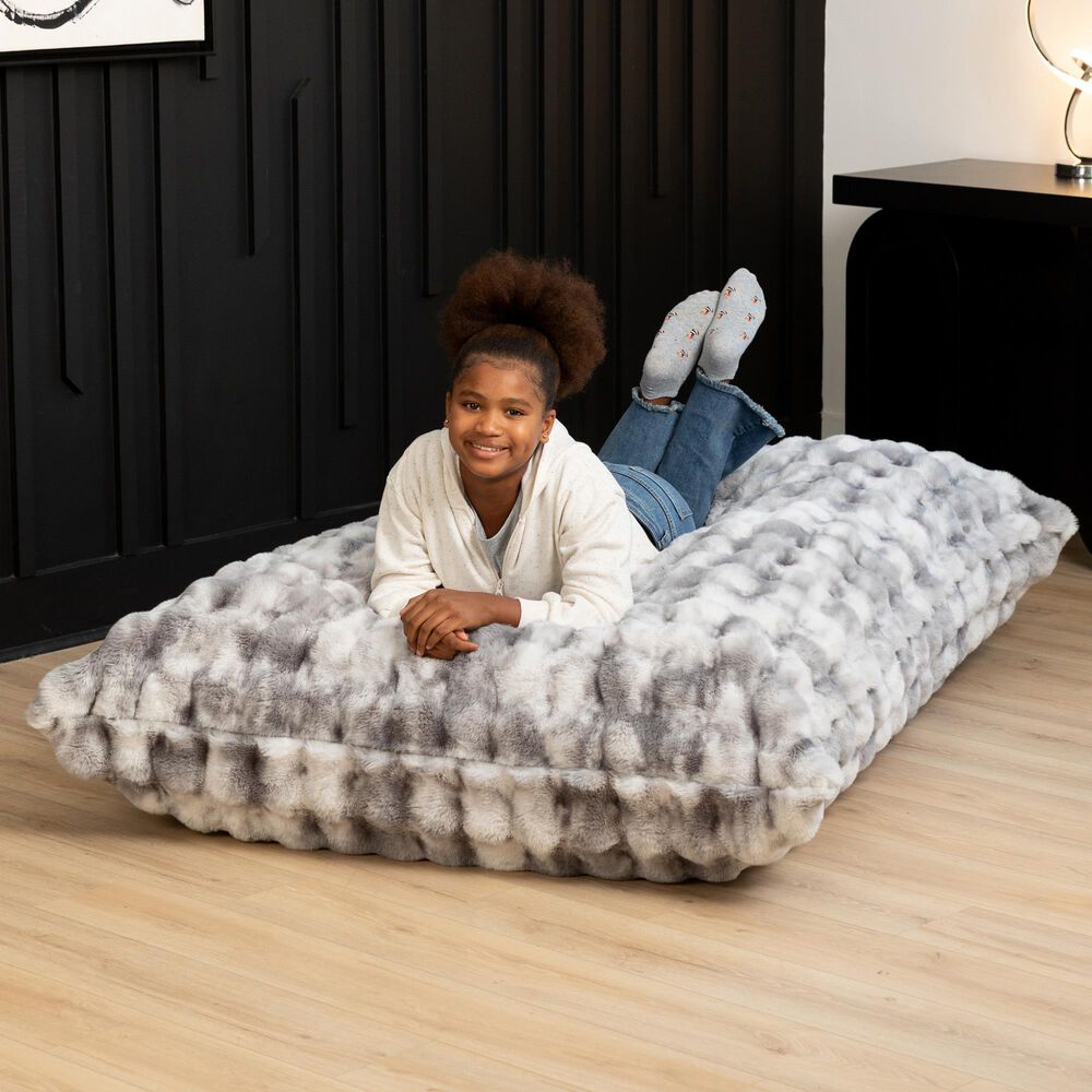 Jaxx LoungePuff Floor Bean Bag Cushion in Phantom Grey, , large