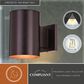 Vaxcel Chiasso 1-Light Outdoor Wall Sconce in Deep Bronze, , large