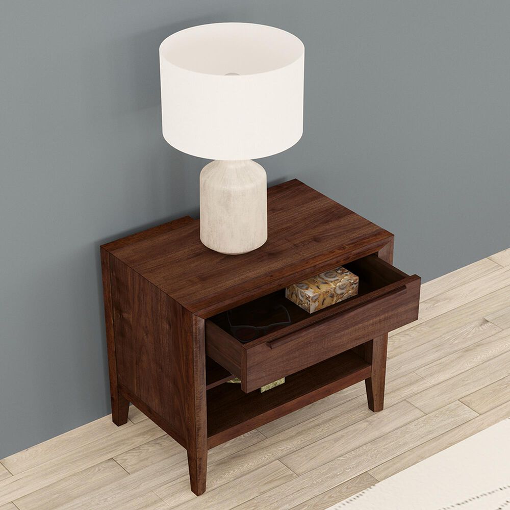 A-America Ralston 1-Drawer Nightstand in Dark Amber, , large