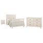 Eastern Shore Westfield 3 Piece Full Platform Panel Bedroom Set with Dresser and Nightstand in Brushed White, , large